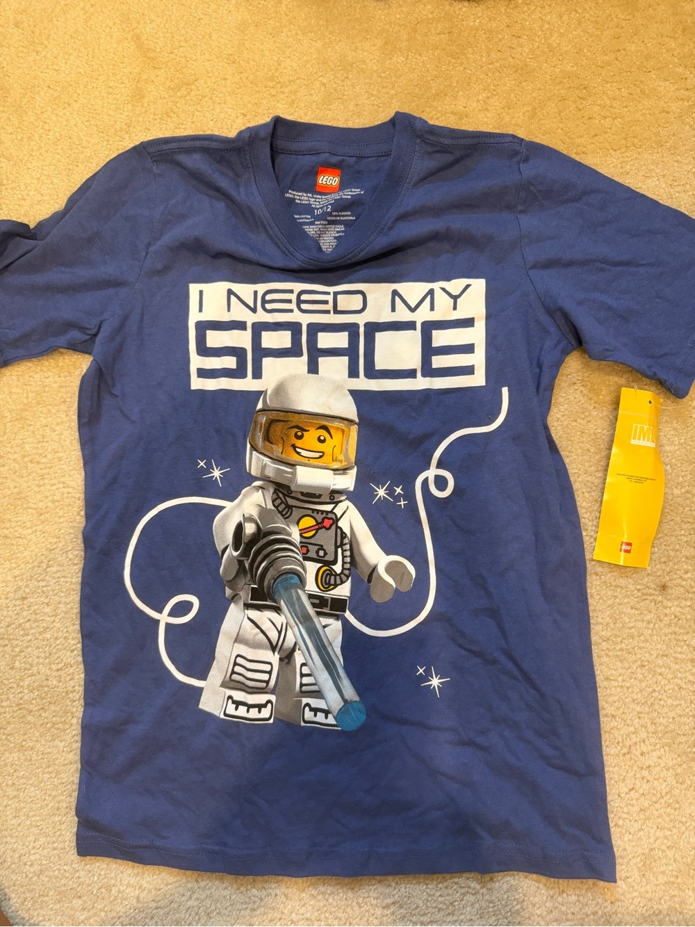 Lego Blue Kids Astronaut Graphic Tee with Yellow Accent